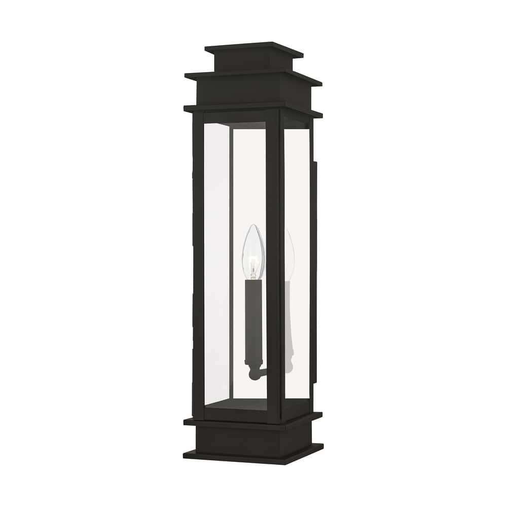 Livex Lighting Princeton 1 Light Outdoor Wall Sconce with Clear Glass