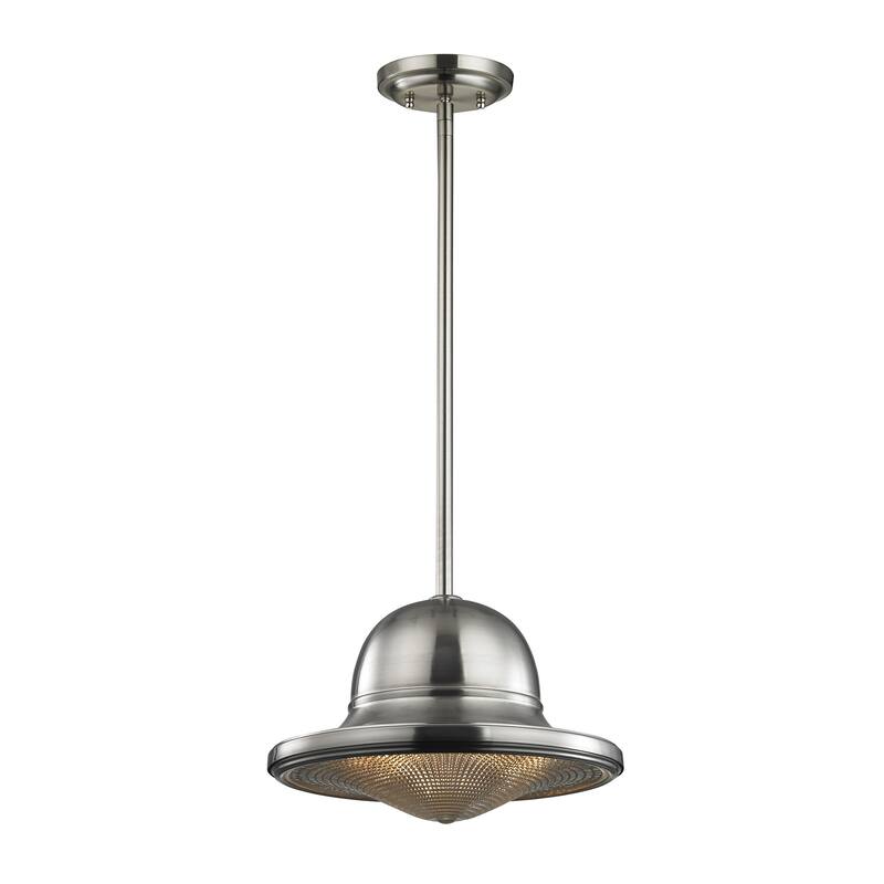 Urbano 13-inch Wide 1-Light Pendant in Brushed Nickel - Nickel