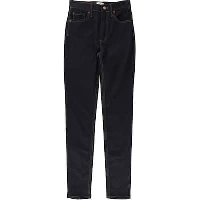 French Connection Womens Thermal Denim Fitted Skinny Fit Jeans, Blue, 4
