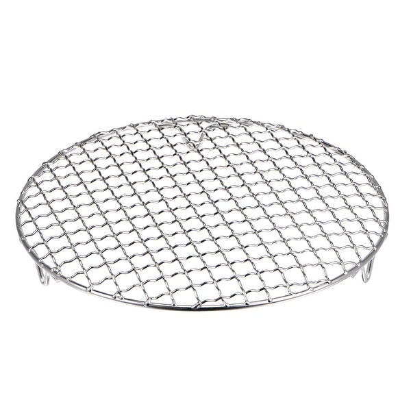 Round Cooking Rack 9-inch Stainless Steel Cross Wire Barbecue Grill with Legs