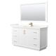 Option White / Giotto Quartz Top / Satin Bronze Hardware