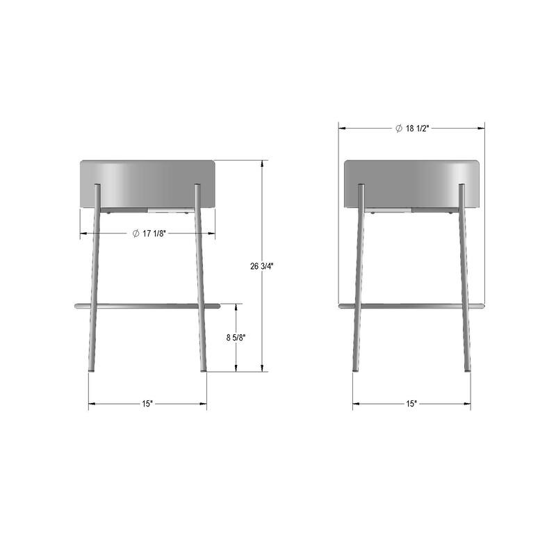 Amisco Clovis Counter and Bar Stool
