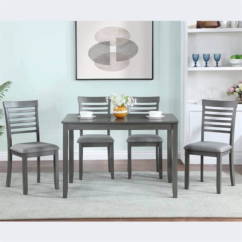 Wooden Dining Rectangular Table set for 4