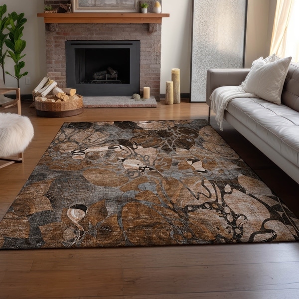 Premium Washable Super Soft Abstract Floral Mayfield Rug - On Sale