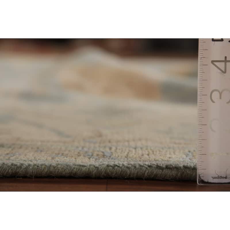 Oushak Indian Rug Hand-Knotted Transitional Wool Carpet - 8'0"x 9'9"