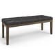 preview thumbnail 50 of 78, WYNDENHALL Hopewell 48 inch Wide Traditional Rectangle Ottoman Bench