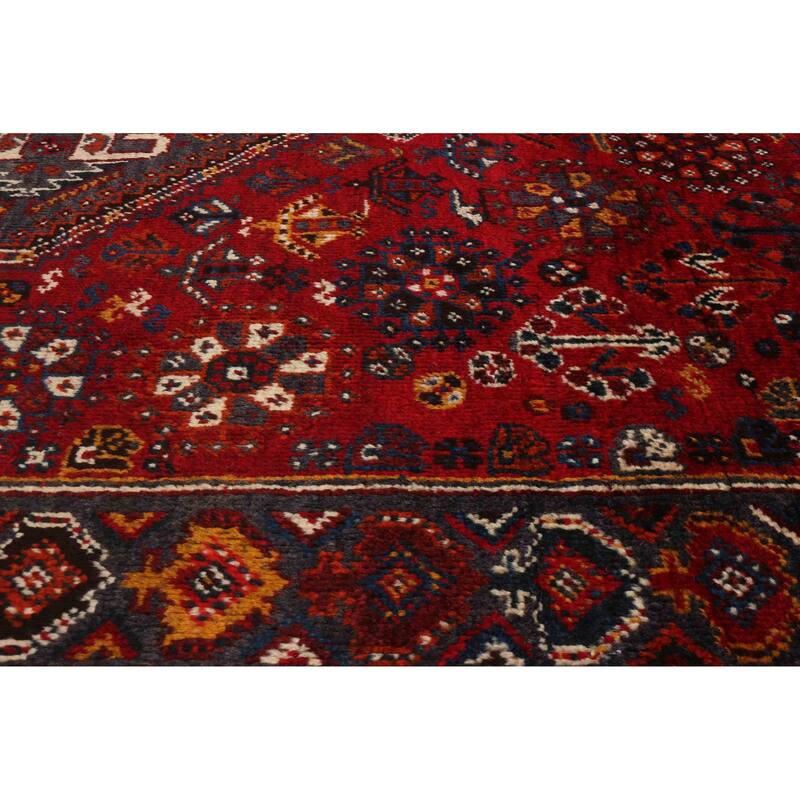 ECARPETGALLERY Hand-knotted Melis Vintage Red Wool Rug - 5'4 x 8'8