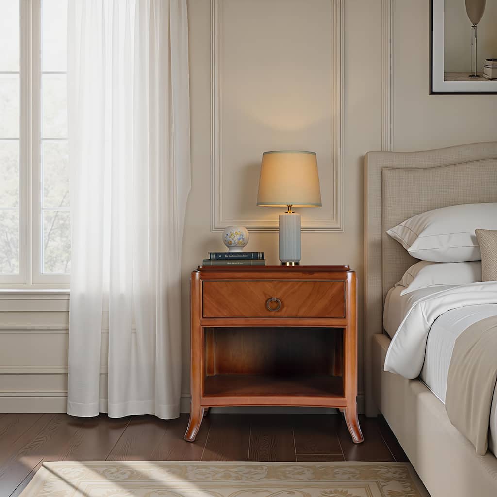 Granby 25 in. W 1 Drawer Nightstand with Lower Open Shelf