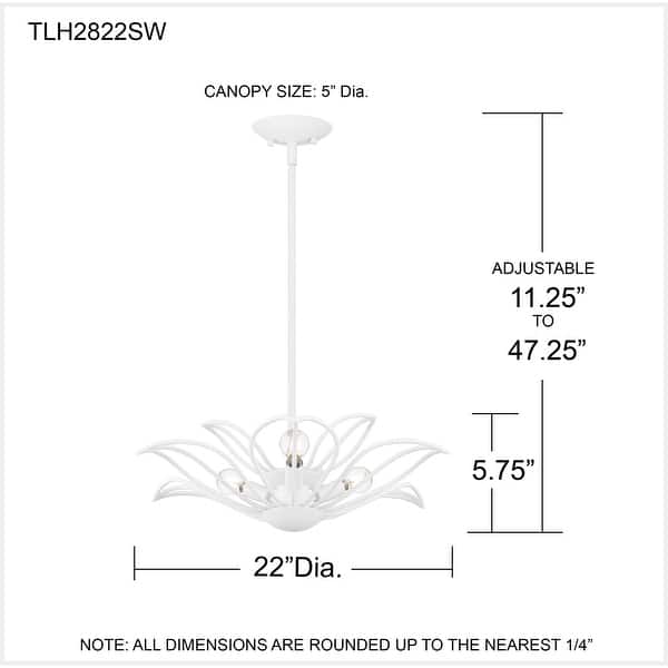 Tallulah 3-Light Sand White Pendant