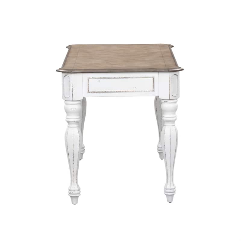 Magnolia Manor Antique White Weathered Bark Lift Top Writing Desk