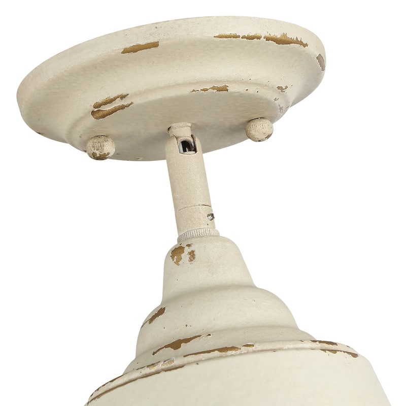 Wry Lighting Eloise 1-light Semi-Flush Mount in Antique Ivory - Antique Ivory - 1-Light Semi-Flush