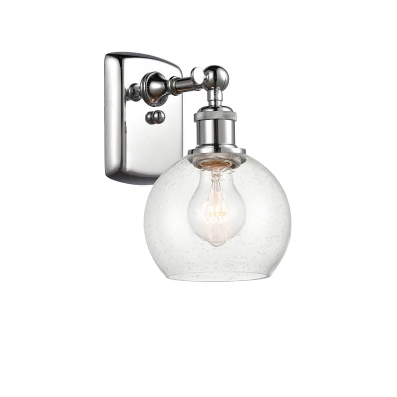 Innovations Lighting 516-1W-9-6 Athens Sconce Athens 9" Tall Wall - Polished Chrome / Seedy