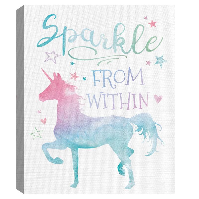Sparkle Unicorn Canvas Art Print Bed Bath & Beyond 38918471