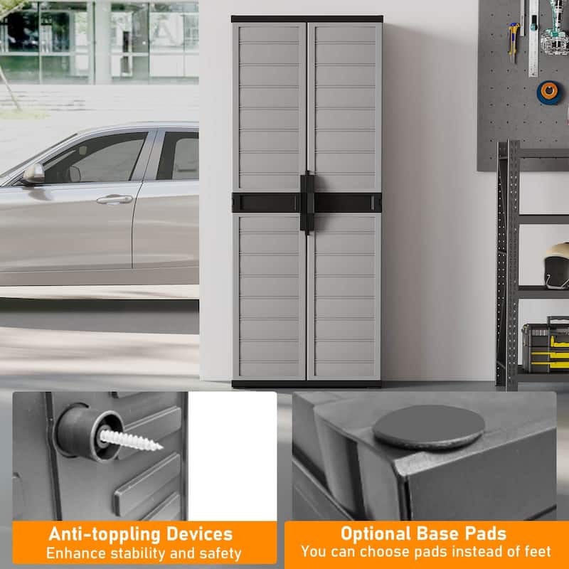 Costway Plastic Storage Cabinet 68" H Vertical Storage Shelving Unit - See Details