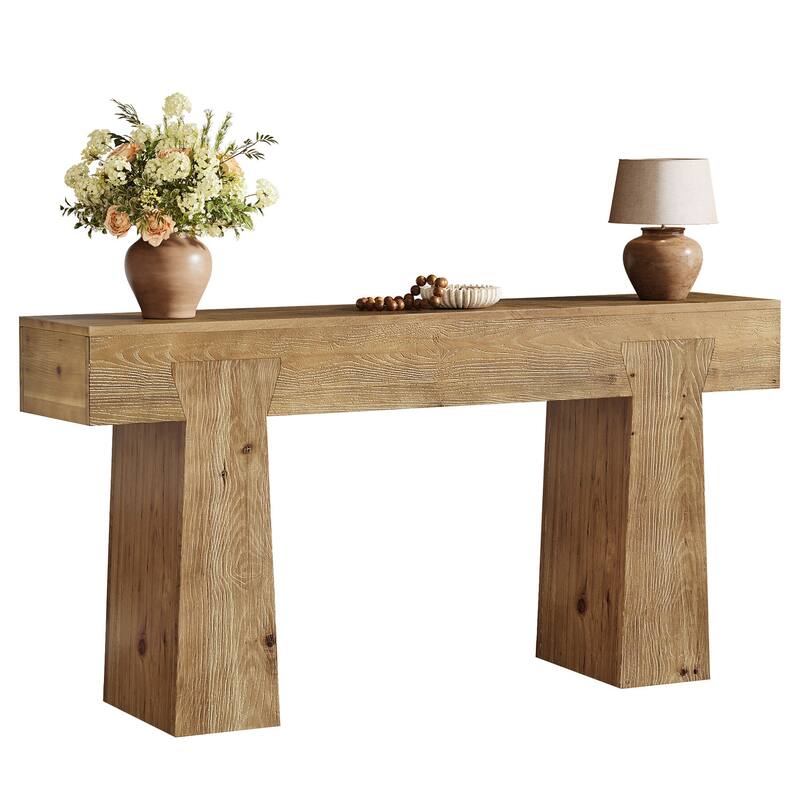 63-Inch Entryway Table, Farmhouse Console Table Behind Couch
