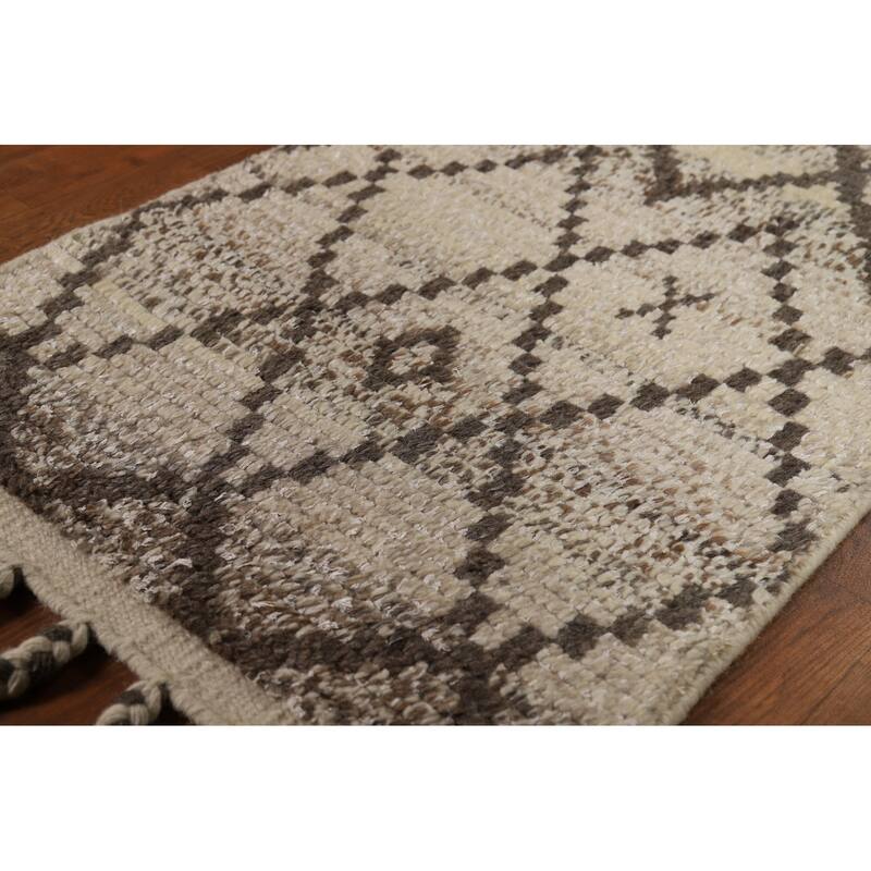 Moroccan Oriental Foyer Rug Hand-Knotted Accent Wool Carpet - 2'0"x 3'0"