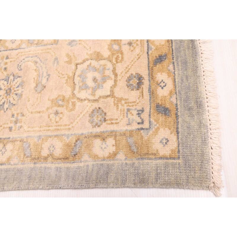 ECARPETGALLERY Hand-knotted Finest Oushak Light Denim Blue Wool Rug - 7'10 x 9'11