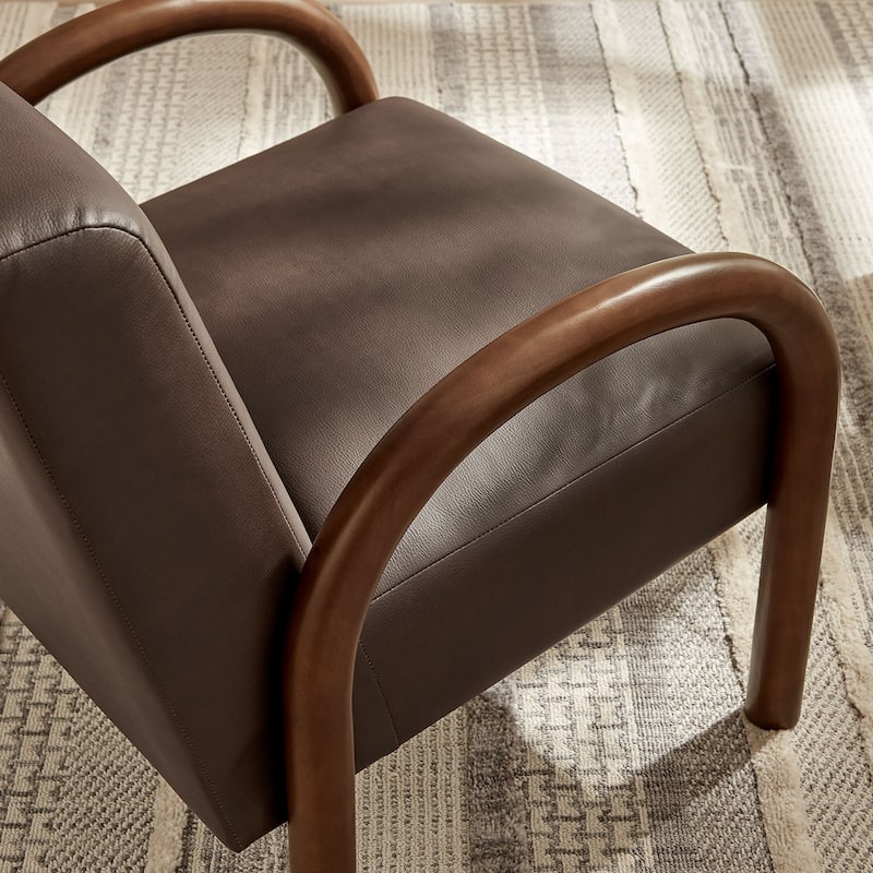 Lunet Faux Leather Upholstered Accent Chair