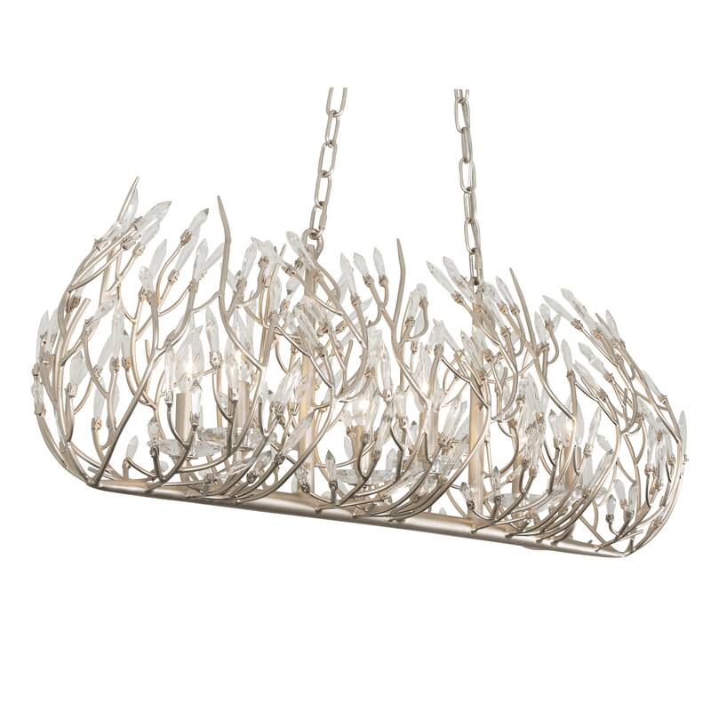 Bask 8-light Gold Dust Linear Pendant with Crystal - N/A