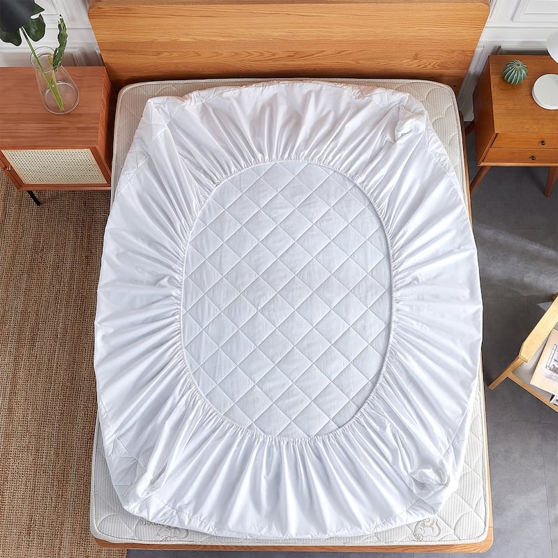 3 Layer Quilted Waterproof Mattress Pad Hypoallergenic Protector Cover
