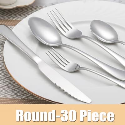 30 Pcs Silverware Set Service for 6, Cutlery Utensil Set