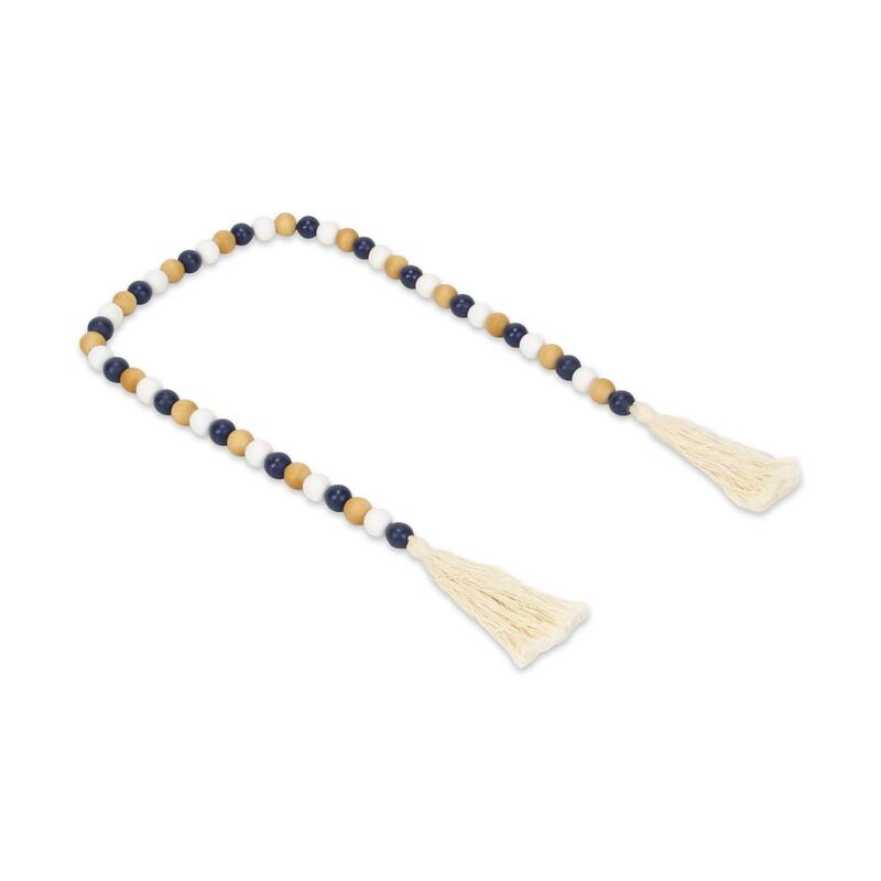 Kira Brown Blue and White Beaded Garland