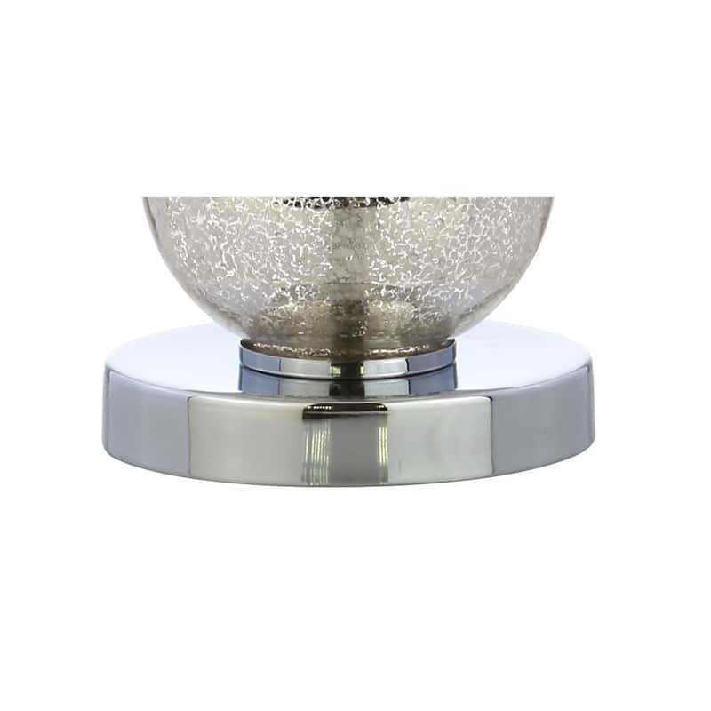 Ella 27" Glass Triple-Sphere LED Table Lamp, Mercury Silver/Chrome (Set of 2) by JONATHAN Y