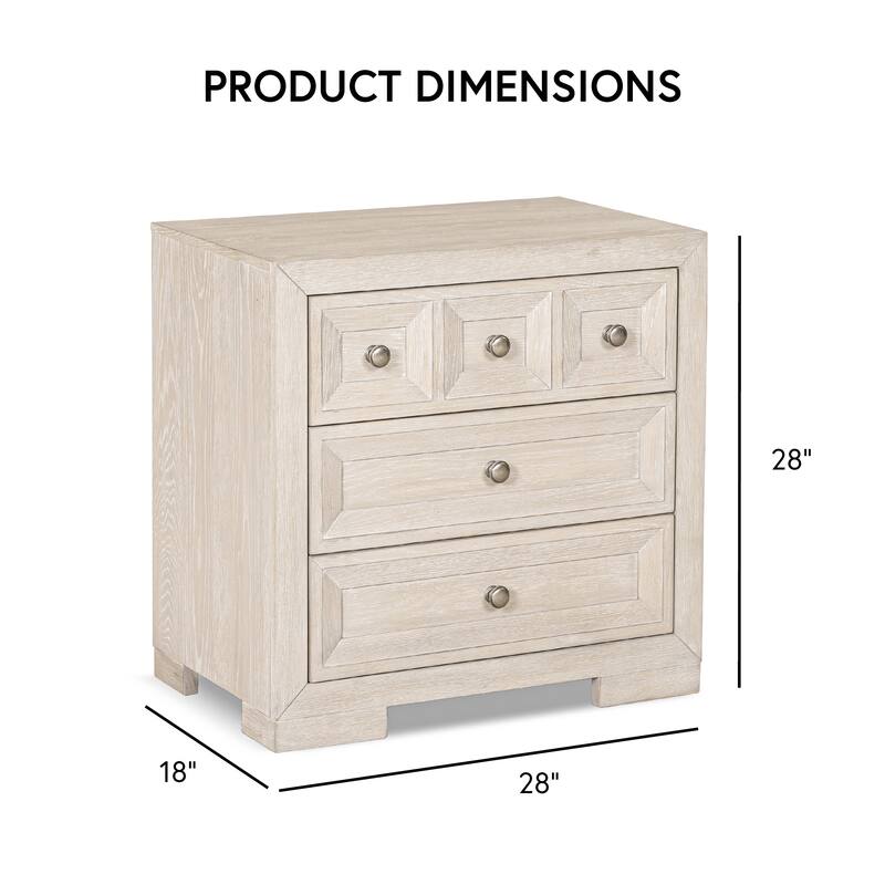 Furniture of America Durem Modern Classic 3-Piece Solid Wood Tawny Panel Bed with Desk and Nightstand Set