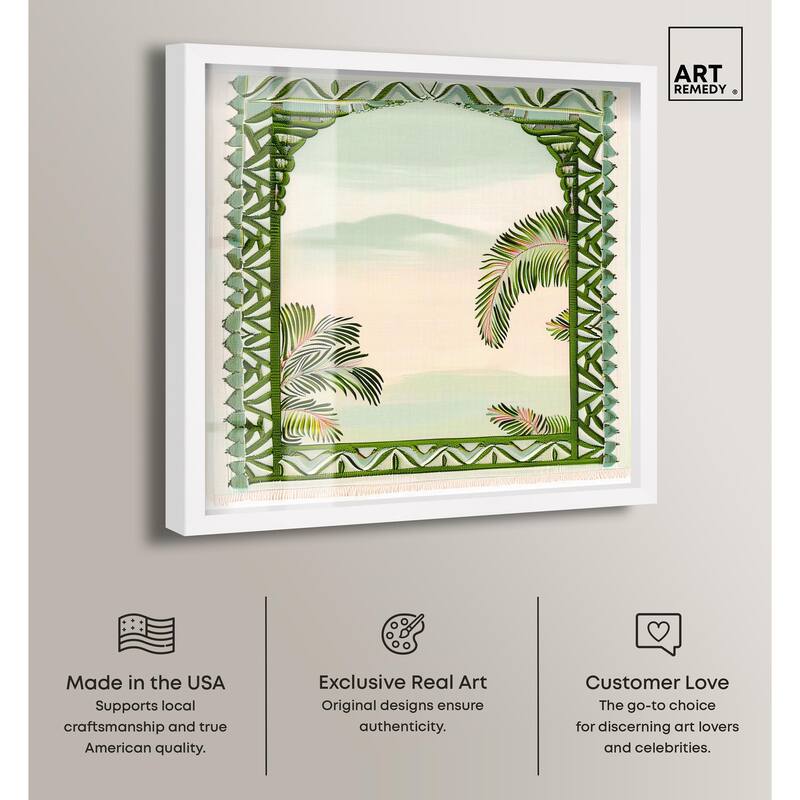 Palm View Vista Shadowbox by Art Remedy