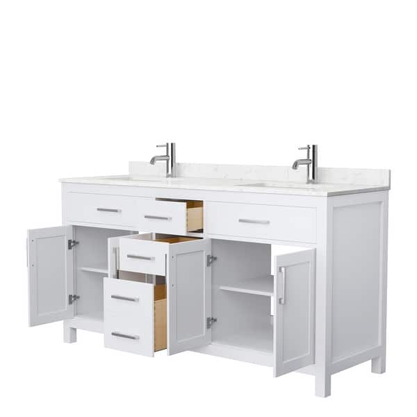 Beckett 66 Inch Double Vanity Cultured Marble Top Overstock 32403535
