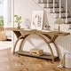preview thumbnail 5 of 24, 2-Tier Narrow Long Console Sofa Table with Semi-Circular Frame for Entryway,Gray Hallway Accent Tables