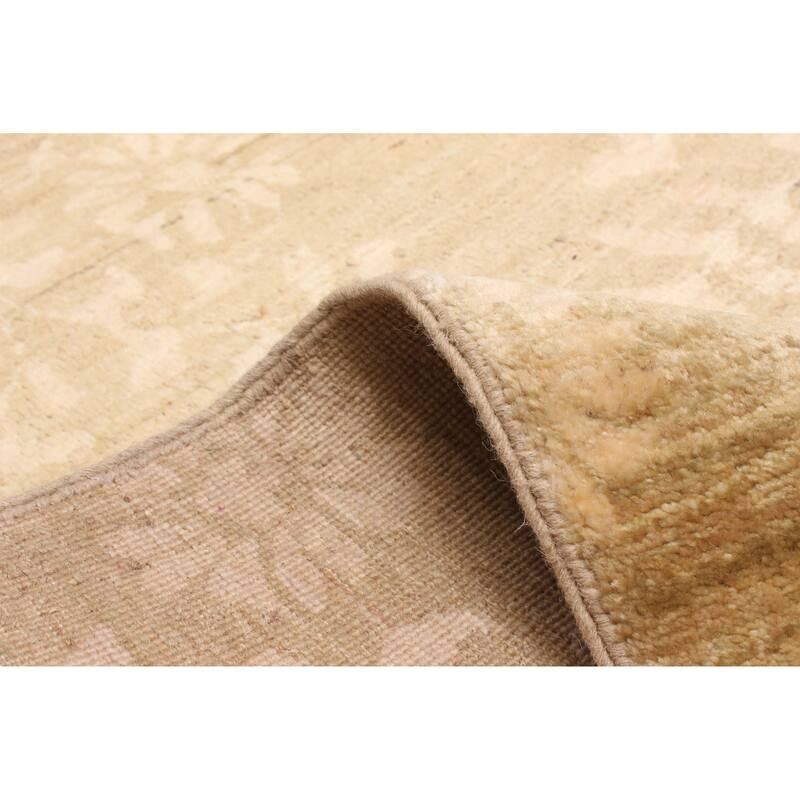 ECARPETGALLERY Hand-knotted Peshawar Ziegler Olive Wool Rug - 6'5 x 8'0