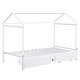 preview thumbnail 9 of 13, White Twin XL/King Metal House Bed with 2 Drawers