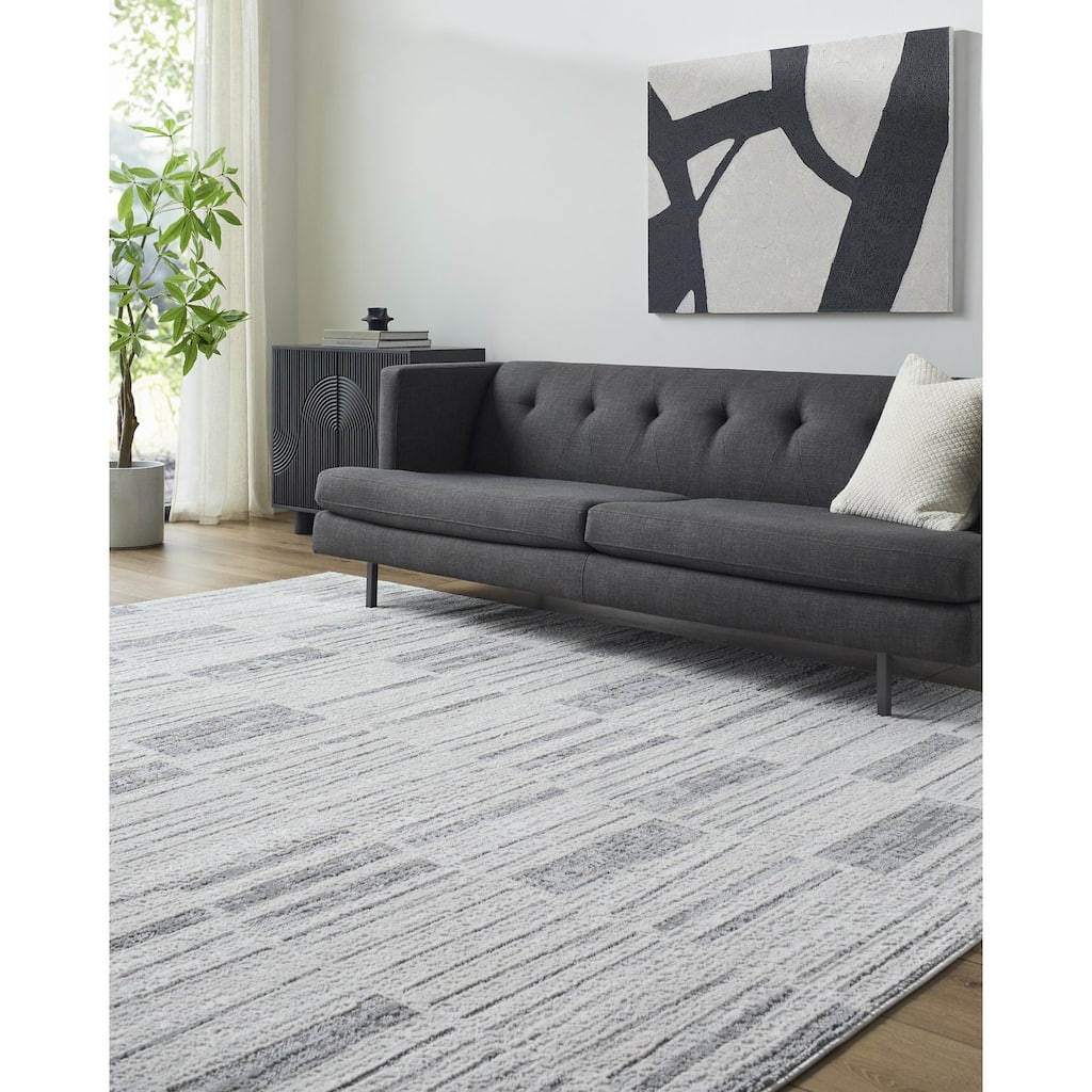 Livabliss Siyah Modern Geometric Area Rug