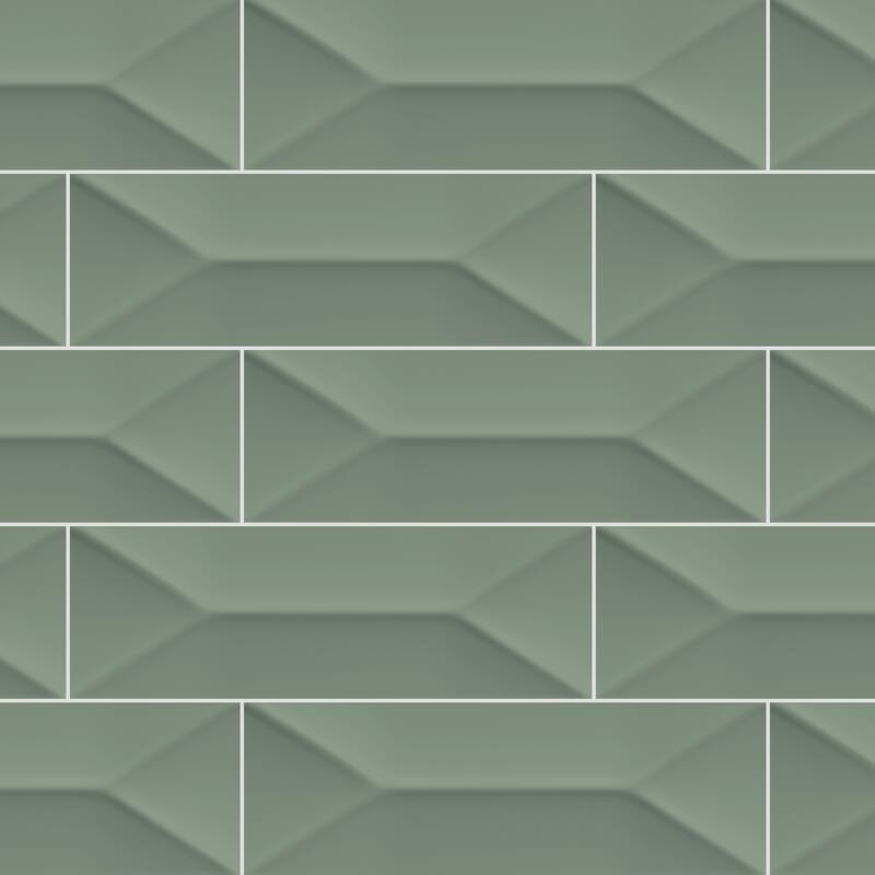 Daltile Mythology 4" x 12" Ceramic Wave Crest Wall Tile (22 PC per Carton) (8.36 SQFT per Carton)