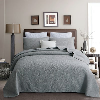 S&S Medallion 3 Piece 100% Cotton Quilt Set