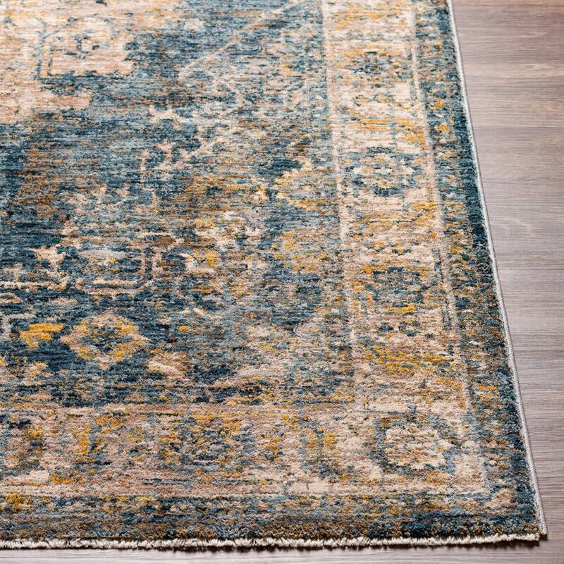 Livabliss Traditional Mirabel Medallion Area Rug - 2'7" x 7'3" - Teal