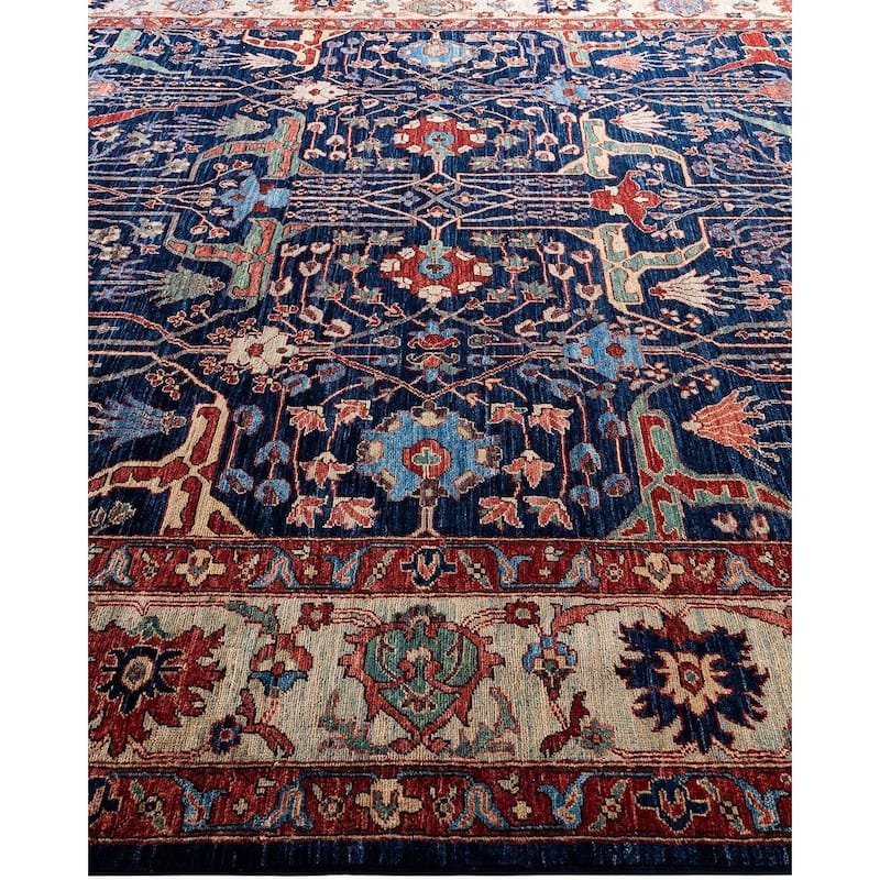 Serapi One-of-a-Kind Hand-Knotted Area Rug - Blue, 8' 1" x 9' 10" - 8' 1" x 9' 10"