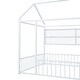 preview thumbnail 42 of 40, House-Shaped Design Metal Full Size Bed Frame with Fence and Shelves
