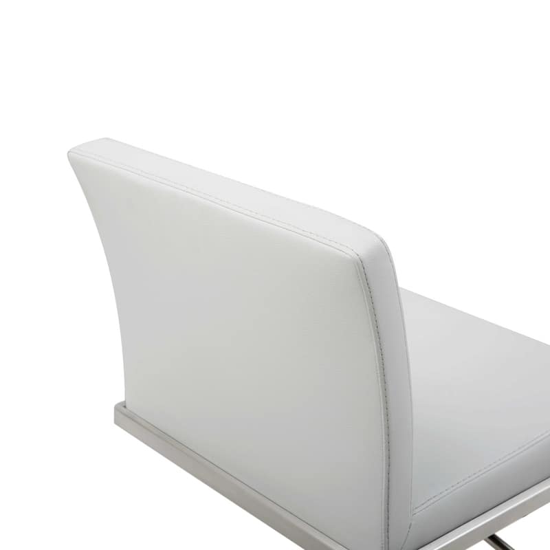 Small Contemporary Faux Leather Bar Stool with Upholstery Adjustable and Footrest Support - 18"L X 16.5"W X 31-41"H