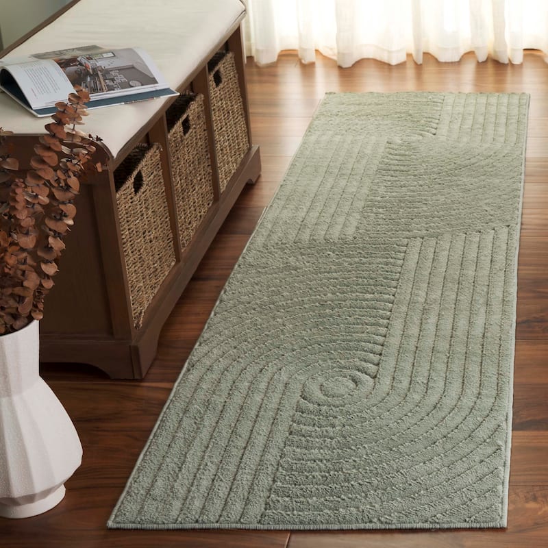 SAFAVIEH Selena Elaine Modern & Contemporary Rug - 2'2" x 10' Runner - Green