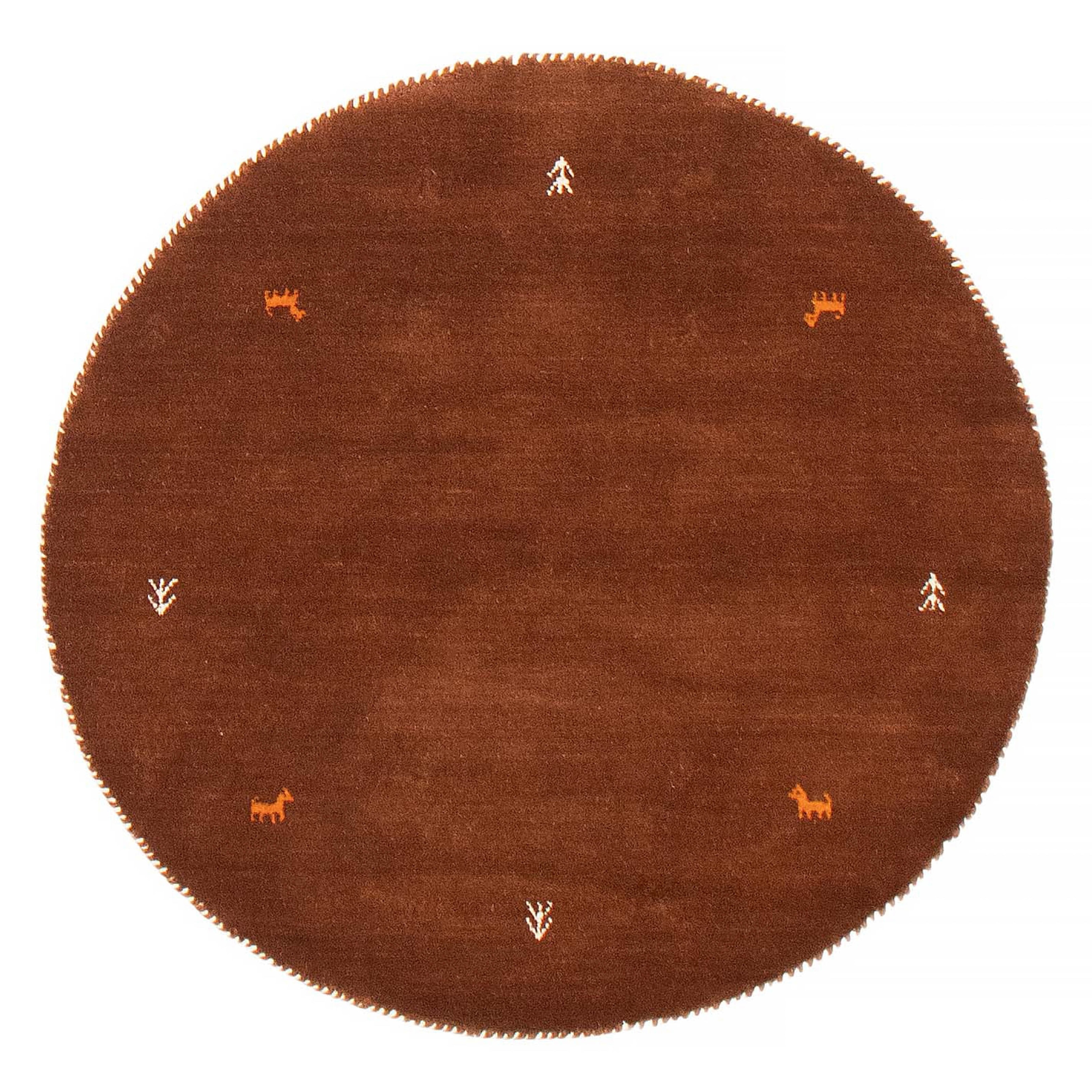 Kashkuli Gabbeh Brown Rug 3'11" x 3'11" - 3'11 x 3'11