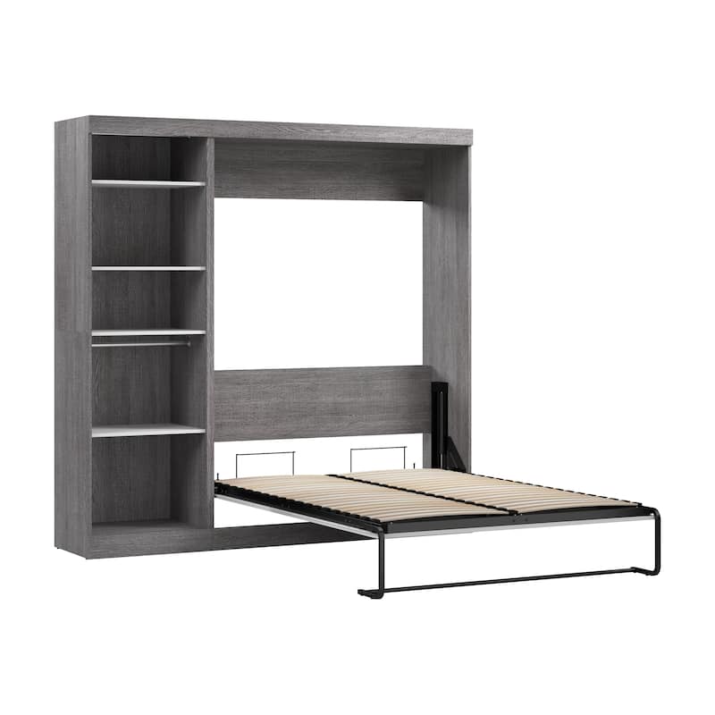 Nebula Full Murphy Bed with Closet Organizer (84W) by Bestar