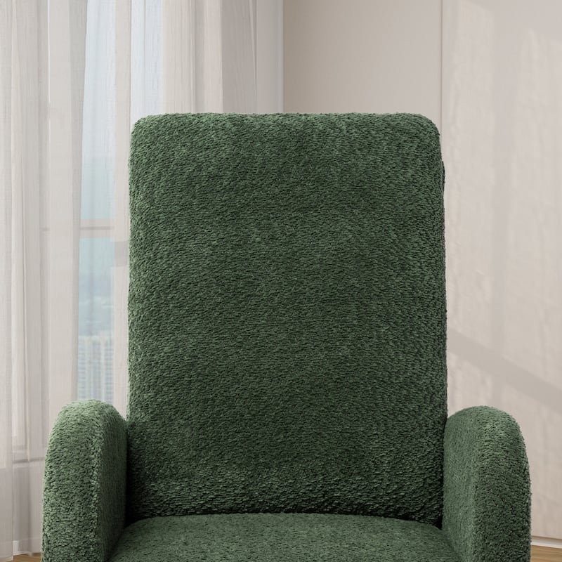 Modern Boucle Accent Rocking Chair, Set of 1