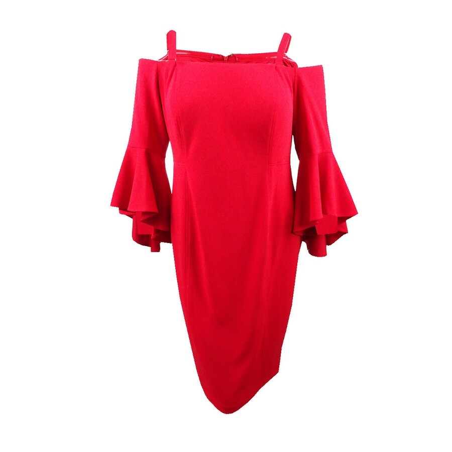 plus size off the shoulder red dress