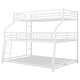 preview thumbnail 11 of 9, Twin XL/Full XL/Queen Triple Bunk Bed with Built-in Ladders and Full-Length Guardrails, Space-Saving Design, White