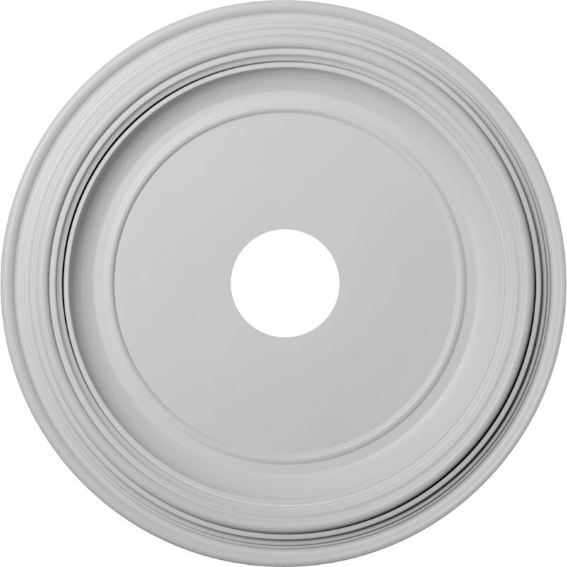 3 1/2" Inside Diameter - Traditional Thermoformed PVC Ceiling Medallion - 19" Outside Diameter - Unfinished
