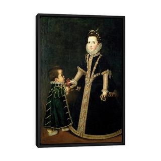 iCanvas "Girl With A Dwarf, Daughter Of The Duke And Duchess Of Savoy, c.1595" by Sofonisba Anguissola Framed