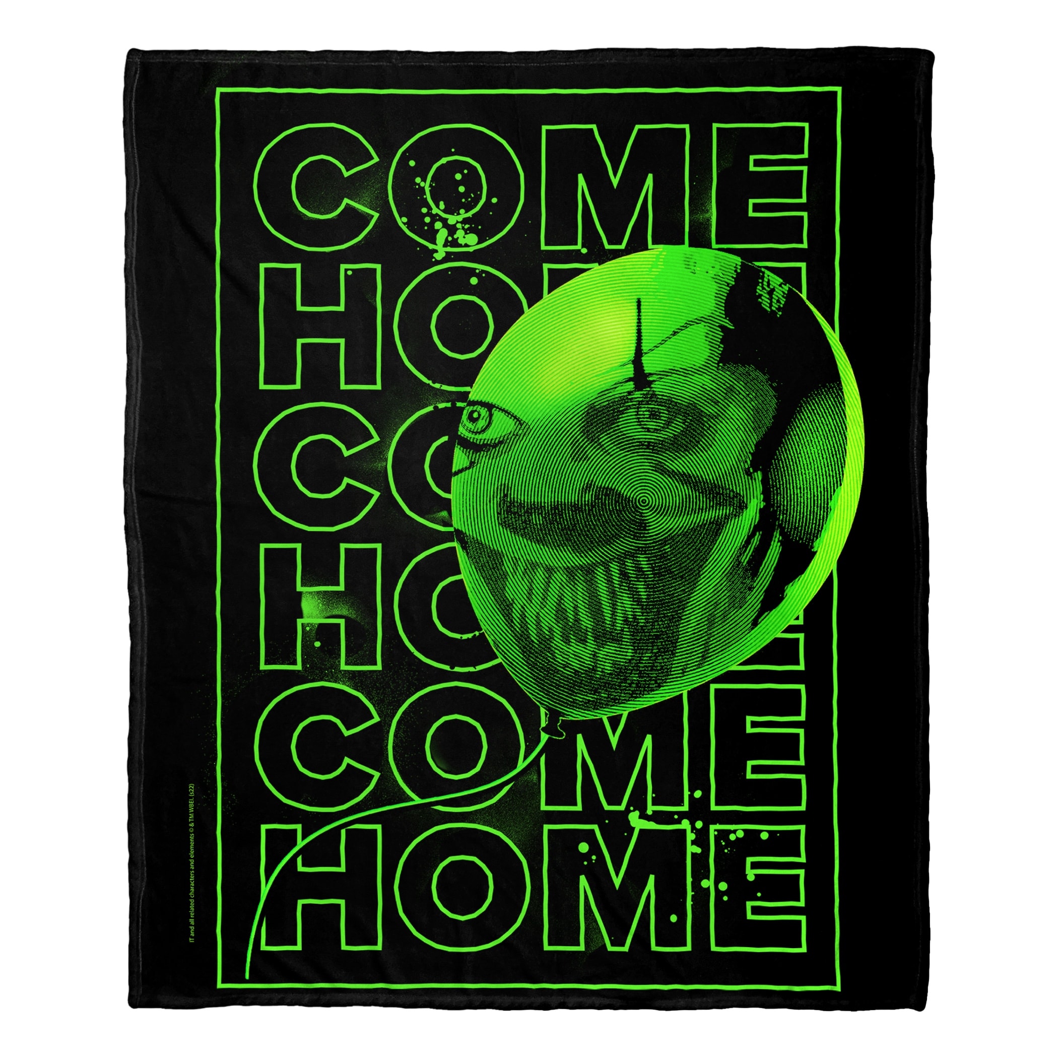 Warner Brothers It 2 Come Home Neon Green Silk Touch Throw Blanket