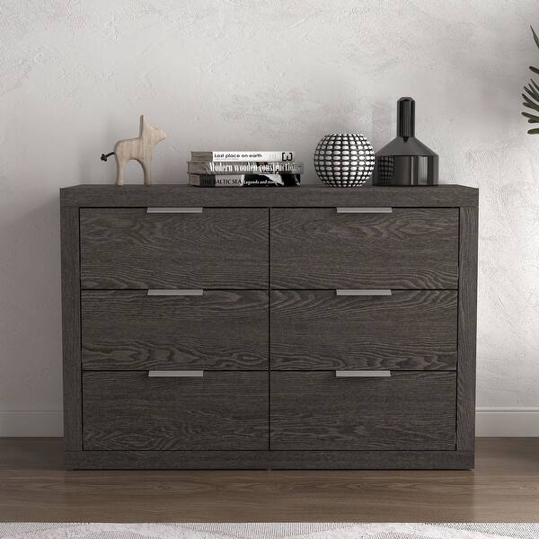 dark grey oak dresser GALANO Harlowin 6-Drawer Gray 31.7 in. undefined 46.5 in. undefined 16.1 in. - Bed Bath & Beyond pure white mermaid style dress